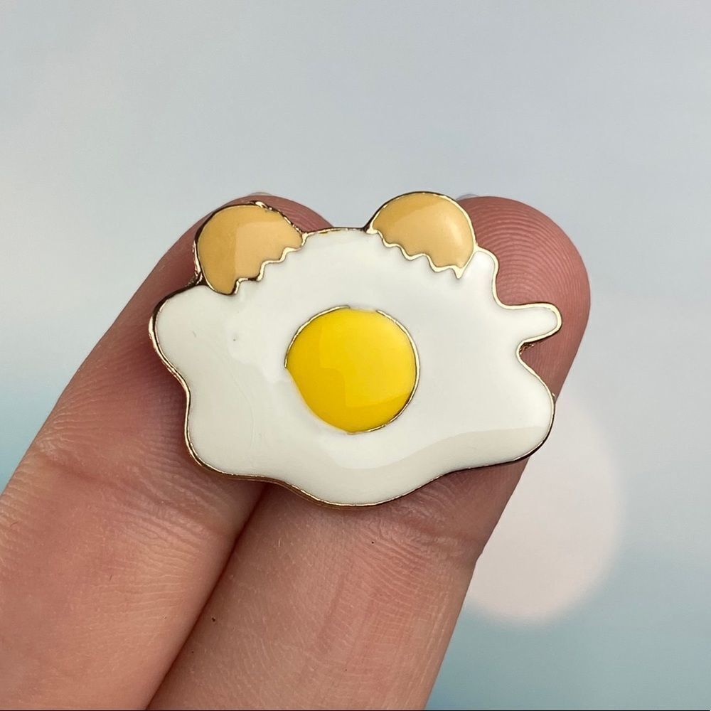 Fried Egg Enamel Pin/ Brooch Lapel